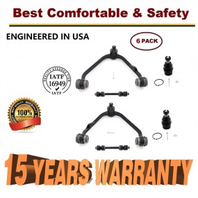 Ford F-150 Expedition 2WD RWD 6pc Upper Control Arm Ball Joint Stabilizer Kit  - 15 YR WARRANTY